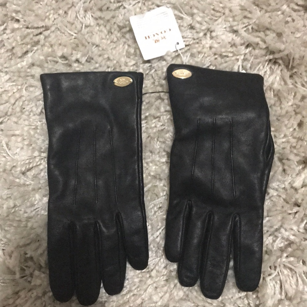 UNWORN REAL LEATHER COACH GLOVES